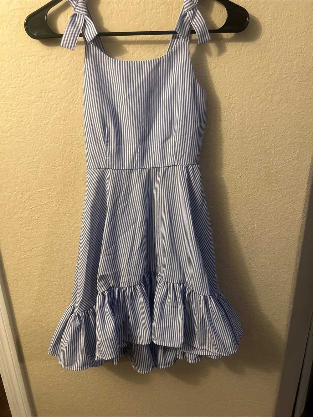 Habitual Girl's Striped Ruffle High-Low Dress Sz 10/12